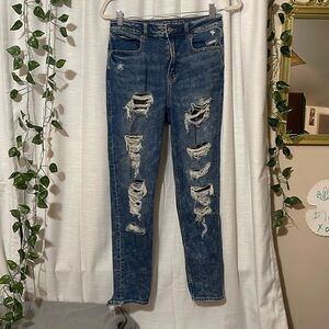 American Eagle Ripped Mom Jeans